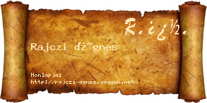 Rajczi Ágnes névjegykártya