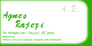 agnes rajczi business card